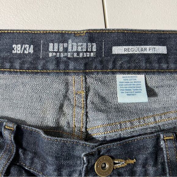 Mens Urban Pipeline Regular Fit Blue Jeans 0518 - Picture 8 of 12